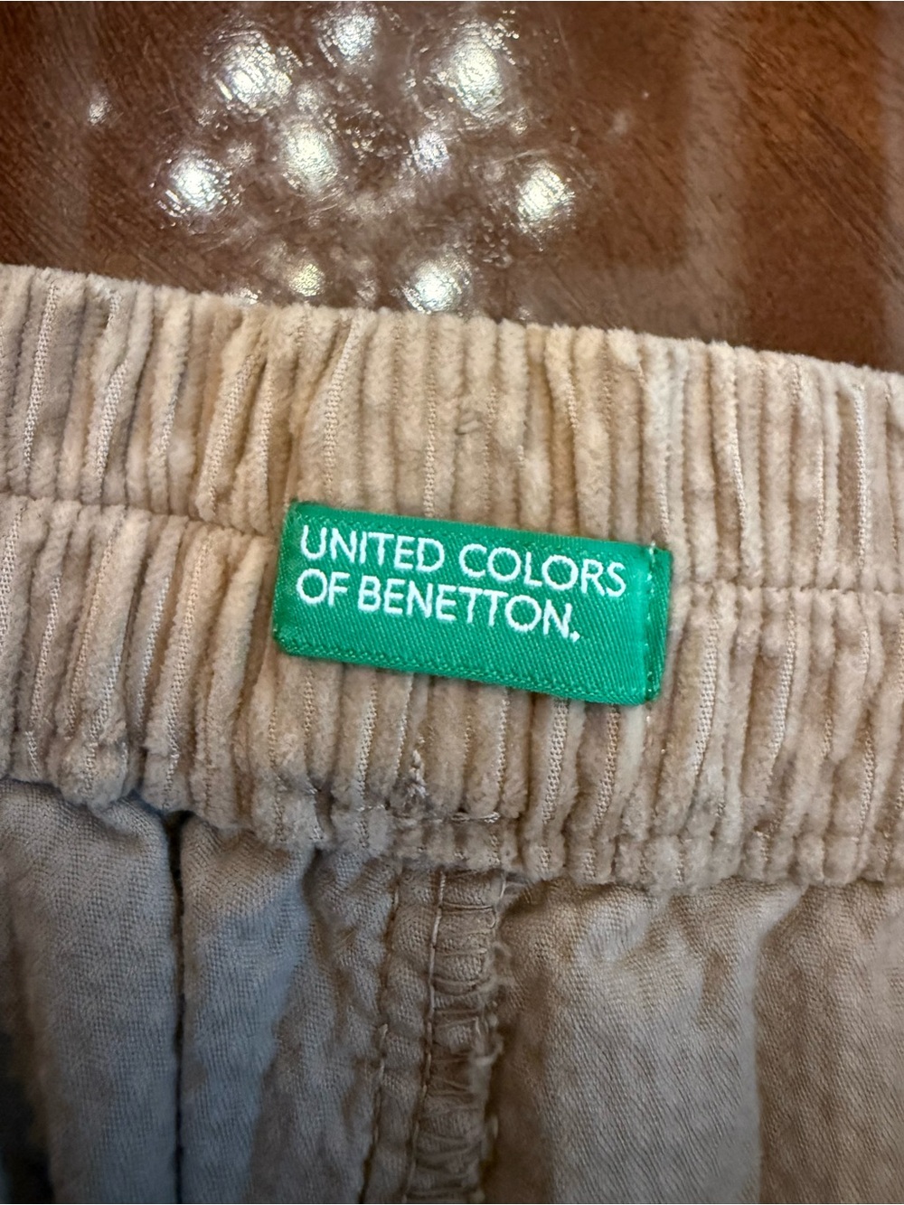 United Colors Of Benetton Kids Beige Corduroy Joggers